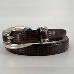 Vintage‎ Cipriani Ladies Contemporary 90s Office Siren Brown Belt XS/S